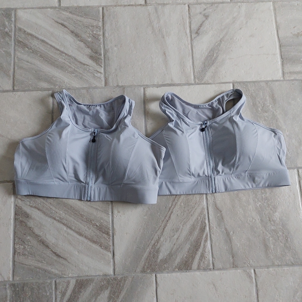 Yvette Zip Front Mesh back Padded Running Bra 5X